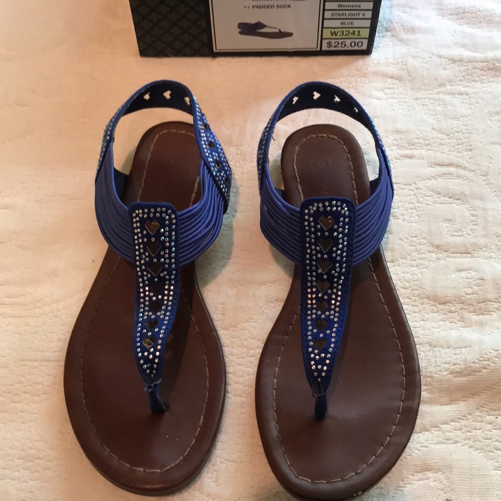 Royal blue sandals